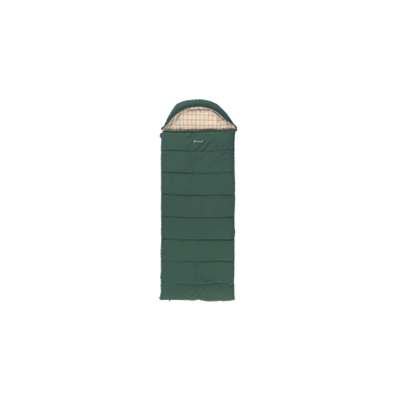 Outwell Camper Prime Green | Sleeping Bag | 235 x 90 cm | Temperature -15 to 5 °C | Right Zipper