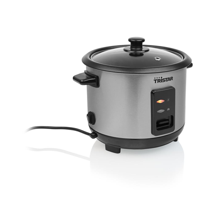 Tristar | RK-6146 | Rice cooker | 400 W | 1 L | Number of programs 0 | Black/Stainless steel