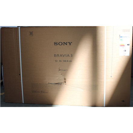 SALE OUT. Sony K55S35B Bravia 3 55" (139cm) 4K Ultra HD Smart Google D-LED TV | SALE OUT. Sony K-55S3 | 55" (139 cm) | Android | UHD | Black | DAMAGED PACKAGING