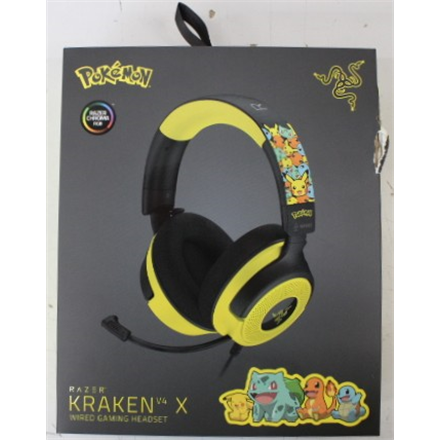 SALE OUT. Razer Kraken V4 X - Pokémon Kanto Starters Ed. | SALE OUT. | SALE OUT. Razer | Headset | Kraken V4 X | Wired | Over-Ear | DAMAGED PACKAGING, DEMO