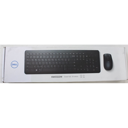 SALE OUT. Dell Keyboard and Mouse KM3322W Wireless US International | SALE OUT. | Dell Keyboard and Mouse | KM3322W | Keyboard and Mouse Set | Wireless | Batteries included | Wireless connection | US | Black | REFURBI...