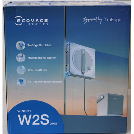 SALE OUT. | Ecovacs Window Cleaning Robot | WINBOT W2S OMNI | Corded | 8000 Pa | White | ITEM USED, DIRTY AND SCRATCHED