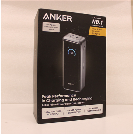 SALE OUT. Anker Prime power bank - USB, 2 x USB-C - 300 Watt | 26250 mAh | Black | DEMO