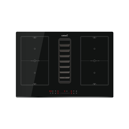 CATA Venting Hob | IAS 7024 | Induction | Number of burners/cooking zones 4 | Slider | Black | CATA | Hob with Hood | IAS 7024 | Induction | 77 cm | Number of burners/cooking zones 4 | Black | Slider