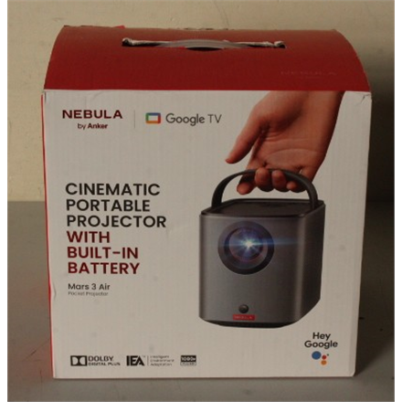 SALE OUT. Anker Nebula Mars 3 Air Google TV Projector with Built-In Netflix | Full HD (1920x1080) | 400 ANSI lumens | Black | DAMAGED PACKAGING AS DEMO | Wi-Fi