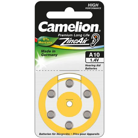 Camelion | A10/DA10/ZL10 | Zinc air cells | 6 pc(s)