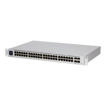 Ubiquiti | PRO 48 | 48-port, Layer 3 switch supporting 10G SFP+ connections with fanless cooling | Rack-mountable | L3