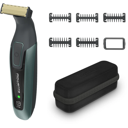 Rowenta Beard Trimmer | TN6044E0 | Cordless | Number of length steps 6 | Wet & Dry | Black/Green