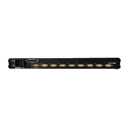 Aten | 8-Port PS/2-USB VGA 17" LCD KVM Switch with Daisy-Chain Port and USB Peripheral Support with Fingerprint reader | CL5708FM