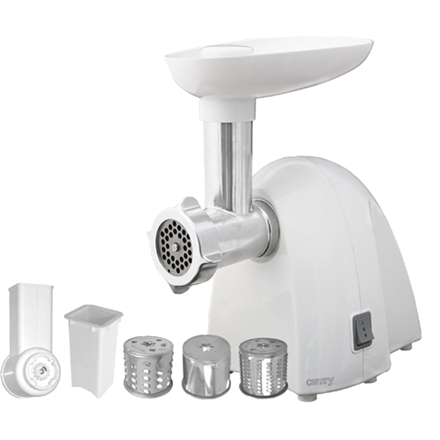 Camry | CR 4802 | White | 600-1500 W | Number of speeds 1 | Middle size sieve, mince sieve, poppy sieve, plunger, sausage filler, vegatable attachment.