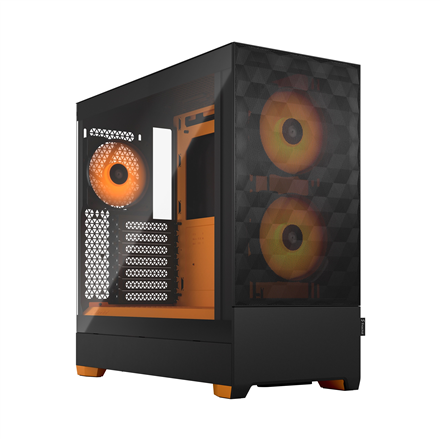 Fractal Design | Pop Air RGB | Side window | ATX, mATX, Mini ITX | ATX | Orange Core TG Clear Tint