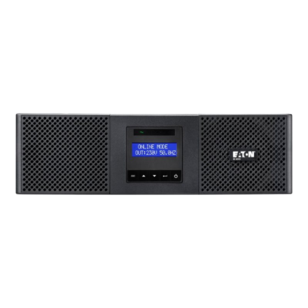 Eaton 9E UPS, 6000 VA, 5400 W, Input: Hardwired, Outputs: Hardwired, (8) C13, (2) C19, Rack, 3U, Rack-mounting kit included | Eaton