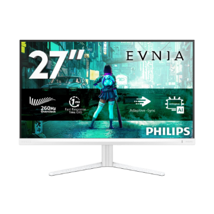 Philips | Evnia 27M2N3201PL/00 | 27 " | Fast IPS | FHD | 16:9 | 260 Hz | 1 ms | 1920 x 1080 pixels | 300 cd/m² | HDMI ports quantity 1 | White