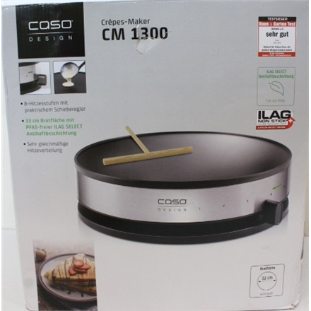 SALE OUT. | Caso | CM 1300 | Crepe maker | Crepe maker | 1300 W | Number of pastry 1 | Crepe | DAMAGED PACKAGING