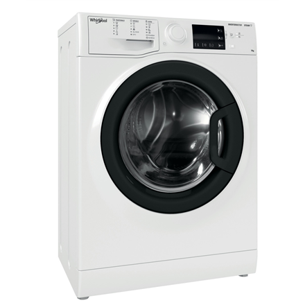 Whirlpool | Washing machine | WRSB 7259 WB EU | Energy efficiency class B | Front loading | Washing capacity 7 kg | 1200 RPM | Depth 43.5 cm | Width 59.5 cm | Display | LED | Steam function | White