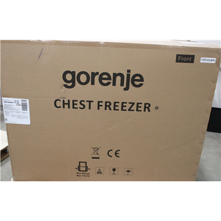 SALE OUT. Gorenje | Freezer | FH30EAW | Energy efficiency class E | Chest | Free standing | Height 84.7 cm | Total net capacity 297 L | Display | White | DAMAGED PACKAGING, DENT ON SIDE, DAMAGED FRONT