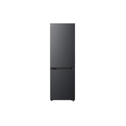 LG Refrigerator | GBBSJ10EEP | Energy efficiency class E | Free standing | Combi | Height 186 cm | No Frost system | Fridge net capacity 220 L | Freezer net capacity 113 L | Display | 35 dB | Essence Matte Black