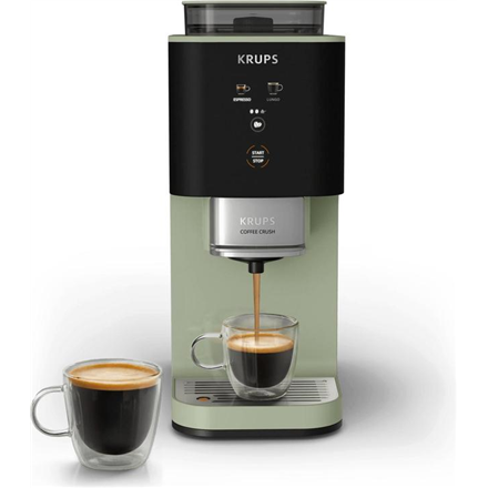 Krups Coffee Maker | SA401LE0 Crush | Pump pressure 15 bar | Automatic | Black/Green | 1370 W