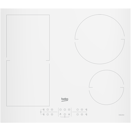 BEKO Hob | HII64200FMTW | Induction | Number of burners/cooking zones 4 | Touch control | Timer | White