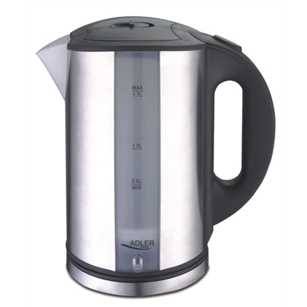 Adler | Kettle | AD 1216 | Standard | 2000 W | 1.7 L | Stainless steel | 360° rotational base