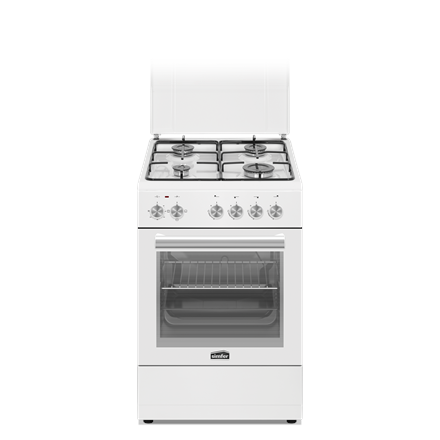 Simfer | Cooker | 4403SERBB | Hob type Gas | Oven type Electric | White | Width 50 cm | Depth 55 cm | Electronic ignition | Energy efficiency class A | 48 L