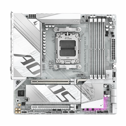 Gigabyte B850M A ELT WF6E | Processor family AMD | Processor socket AM5 | DDR5 | Supported hard disk drive interfaces SATA, M.2 | Number of SATA connectors 4