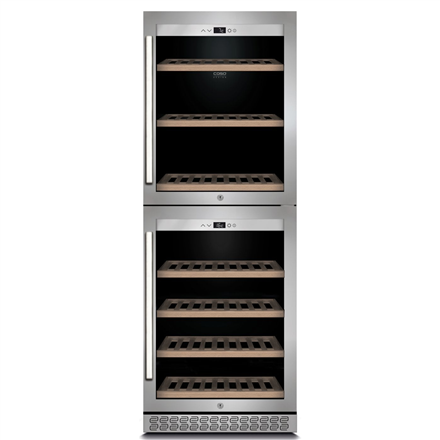 Caso | Wine cooler | WineChef Pro 126-2D | Energy efficiency class G | Showcase | Free standing | Bottles capacity Up to 126 bottles | Cooling type Compressor technology | Stainless steel