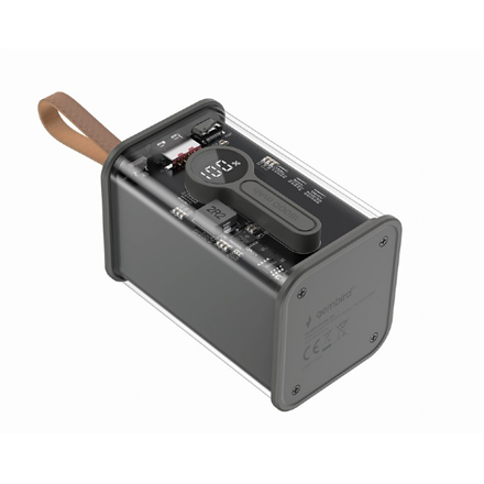 Gembird | Transparent QC3.0 Quick Charging Power Bank | PB18-TQC3-01 | 18000 mAh