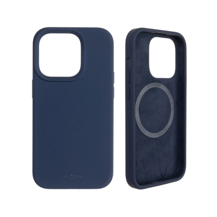Fixed | MagFlow with MagSafe support | Back cover | Apple | iPhone 14 Pro | Liquid silicon | Blue