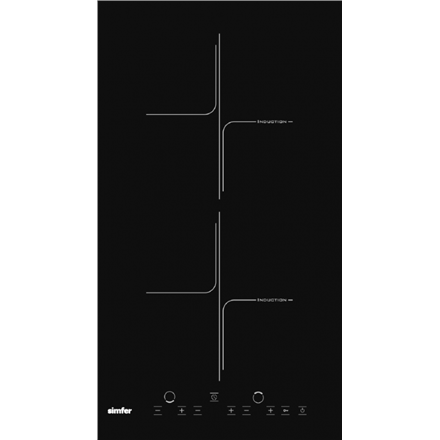 Hob | 3020 XEISP | Simfer Number of burners/cooking zones 2 | Induction | Touch control | Timer | Black