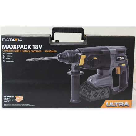 SALE OUT. Batavia 18V brushless hammer drill 2.2 J / SDS+ / Without battery and charger in BMC | Batavia B.V. 18V Cordless Brushless Rotary Hammer SDS+, Without Battery and Charger in BMC | DAMAGED PACKAGING