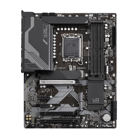 Gigabyte | Z790 UD 1.0 M/B | Processor family Intel | Processor socket LGA1700 | DDR5 DIMM | Memory slots 4 | Supported hard disk drive interfaces SATA, M.2 | Number of SATA connectors 6 | Chipset Intel Z790 Express |...