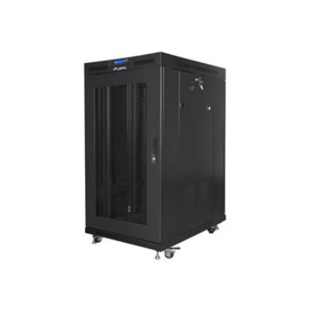Lanberg | Rack cabinet 19" free-standing 22U/800x1000 (flat pack) with mesh door | FF01-8022-23BL | Black