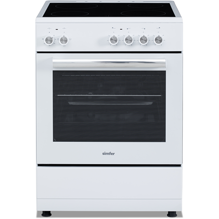 Simfer | Cooker (Power cable not included) | 6043SEDBB | Oven type Electric | White | Width 60 cm | Depth 60 cm | Energy efficiency class A