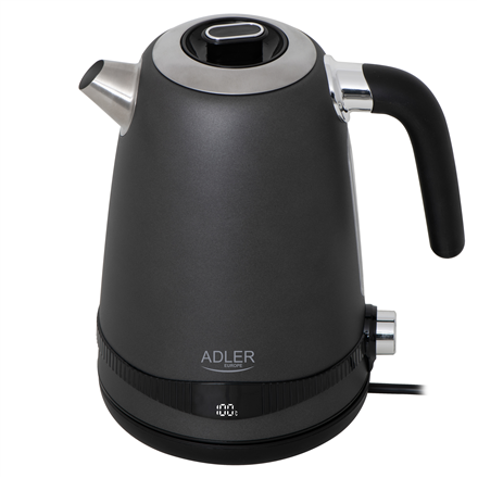 Adler | Kettle | AD 1295g SS | Electric | 2200 W | 1.7 L | Stainless Steel | 360° rotational base | Grey