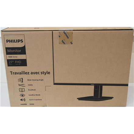 SALE OUT. PHILIPS 27E1N1100A/00 27" 16:9/1920x1080/250cdm2/4ms/VGA HDMI Audio out, DAMAGED PACKAGING | SALE OUT. | Philips | 27E1N1100A/00 | 27 " | IPS | 16:9 | 100 Hz | 4 ms | 1920 x 1080 pixels | 250 cd/m² | HDMI po...