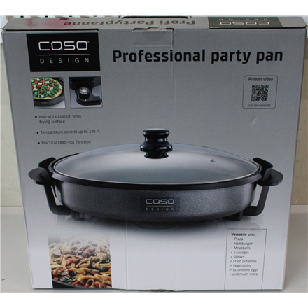 SALE OUT. Caso Professional Party Pan, 1500 W, Grey | Caso | Professional Party Pan | 1500 W | Number of programs 1 | Grey | DAMAGED PACKAGING