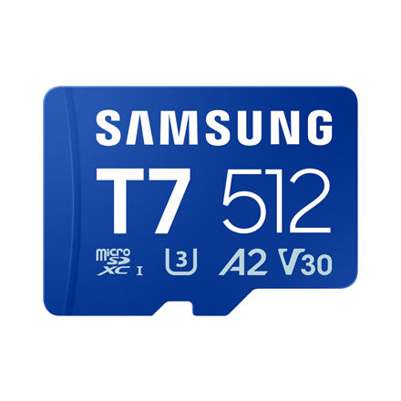 Samsung microSDXC UHS-I Card | T7 | 512 GB | microSD | Flash memory class U3, V30, A2