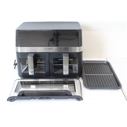 SALE OUT. Caso 03186 Air Fryer Duo Chef, Total capacity 14L, 2200W, Black | Caso Air Fryer | DuoChef | Power 2200 W | Capacity 14 L | Black | UNPACKED, DAMAGED PACKAGING, SCRATCHED ON CORPUS, DENT ON FRONT | 24 month(s)
