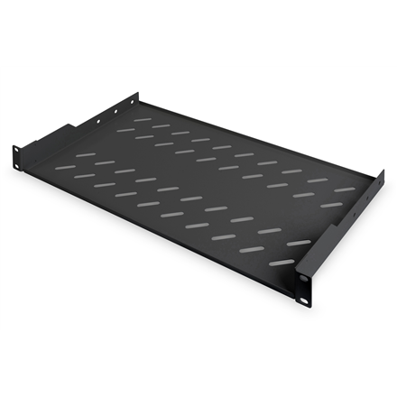 Digitus | Fixed Shelf for Racks | DN-19 TRAY-1-SW | The shelves for fixed mounting can be installed easy on the two front 483 mm (19“) profile rails of your 483 mm (19“) network- or server cabinet. Due to their stable...
