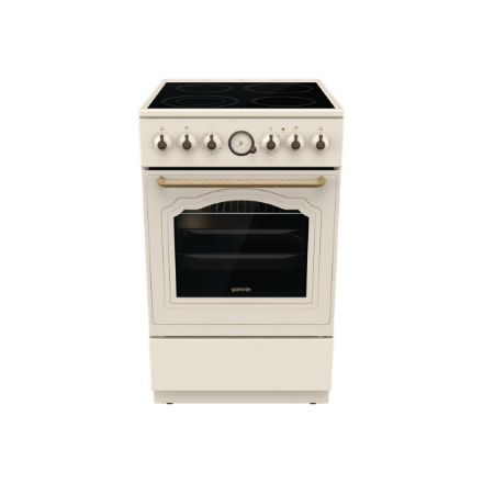 Gorenje | Cooker | GECS5B70CLI | Hob type Vitroceramic | Oven type Electric | Beige | Width 50 cm | Depth 59.4 cm | Energy efficiency class A | 70 L