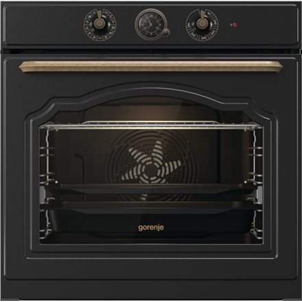 Gorenje | Oven | BOS67371CLB | 77 L | Multifunctional | EcoClean | Mechanical control | Steam function | Convection | Height 59.5 cm | Width 59.5 cm | Black