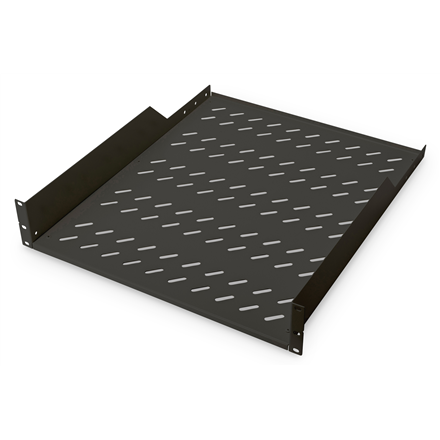 Digitus | Fixed Shelf for Racks | DN-19 TRAY-2-55-SW | The shelves for fixed mounting can be installed easy on the two front 483 mm (19“) profile rails of your 483 mm (19“) network- or server cabinet. Due to their sta...