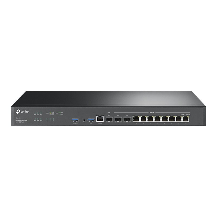 TP-LINK | Omada VPN Router with 10G Ports | ER8411 | 10/100/1000 Mbit/s | Ethernet LAN (RJ-45) ports 8 | Mesh Support No | MU-MiMO No | 4G