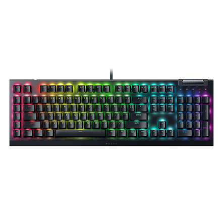 Razer | Mechanical Gaming Keyboard | BlackWidow V4 X | Mechanical Gaming Keyboard | Wired | US | Yellow Mechanical Switches (Linear) | Black