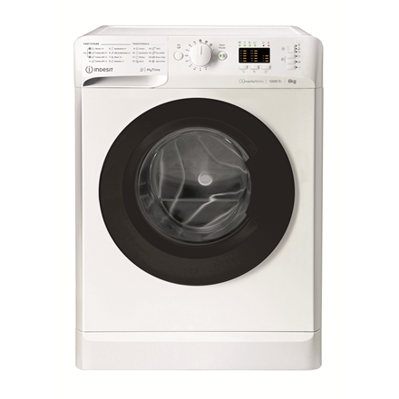 INDESIT | Washing machine | MTWSA 61294 WK EE | Energy efficiency class C | Front loading | Washing capacity 6 kg | 1150 RPM | Depth 42.5 cm | Width 59.5 cm | Display | Big Digit | White