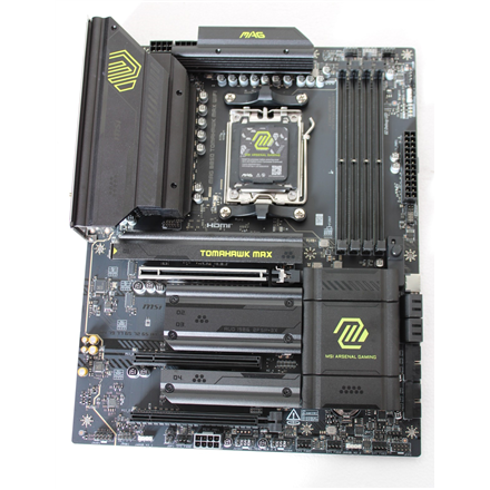 SALE OUT. MSI MAG B850 TOMAHAWK MAX WIFI | Processor family AMD | Processor socket AM5 | DDR5 | Supported hard disk drive interfaces M.2, SATA | Number of SATA connectors 4 | USED, REFURBISHED, WITHOUT ACCESSORIES, ON...