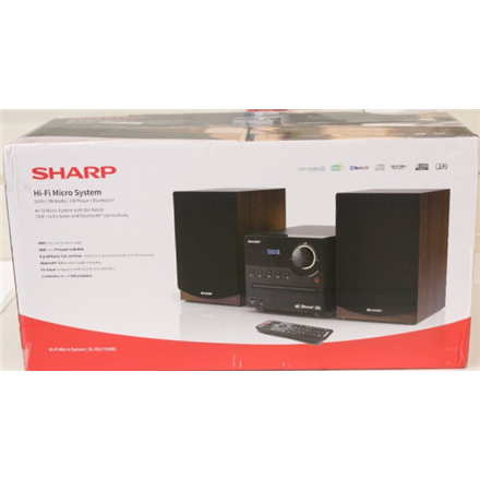 SALE OUT. Sharp XL-B517D(BR) Hi-Fi Micro System, CD/FM/USB/Bluetooth v5.0, Aux-in, 45W, Brown | Sharp Hi-Fi Micro System | XL-B517D(BR) | Brown | USB port | DAMAGED PACKAGING