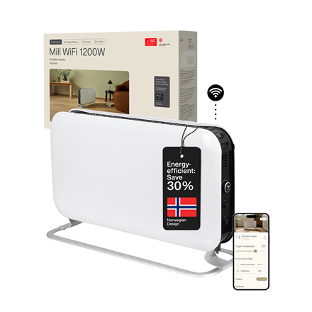 Mill | Heater | CO1200WIFI3 GEN3 | Convection Heater | 1200 W | Number of power levels 3 | Suitable for rooms up to 14-18 m² | White | N/A