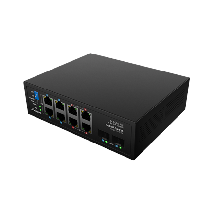 Lanberg | Switch PoE 4xBT 4xAT 4xSFP Din Unmanagment Gigabit Ethernet | ILGE-8P-2S-120 | Unmanaged | Din rail